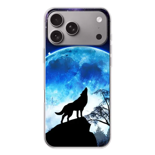 Чехол с рисунком «Воет на луну» для Apple iPhone 18 Pro Max Чехол с рисунком «Воет на луну» для Apple iPhone 18 Pro Max