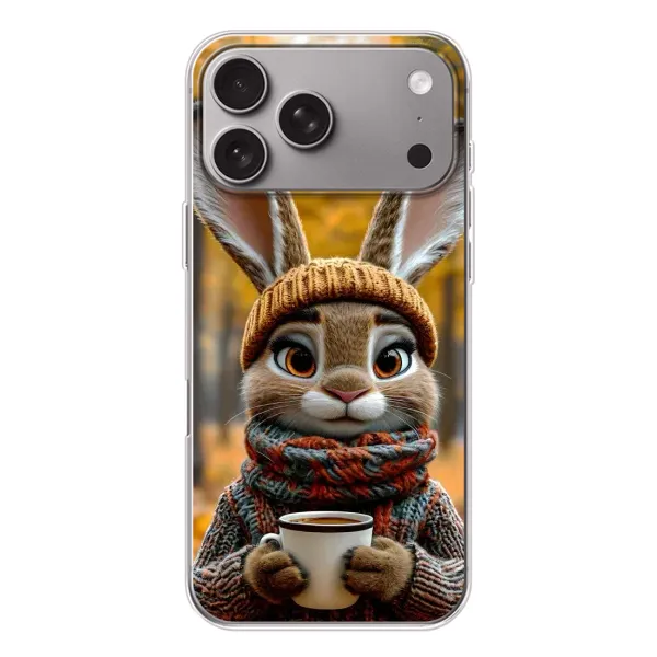 Чехол с рисунком «Зайчик с кофе» для Apple iPhone 18 Pro Max Чехол с рисунком «Зайчик с кофе» для Apple iPhone 18 Pro Max