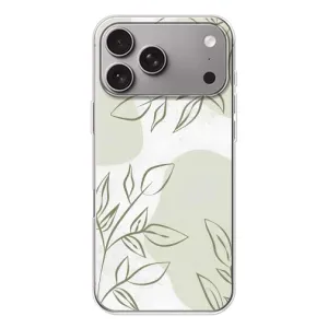 Чохол квітковий дизайн для Apple iPhone 18 Pro Max (Зелений дизайн)
