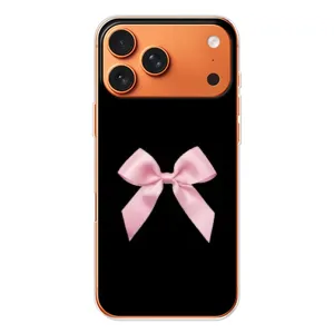 Чехол банты для Apple iPhone 18 Pro (Бант на черном)