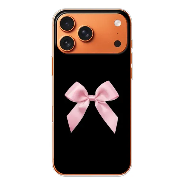 Чехол с рисунком «Бант на черном» для Apple iPhone 18 Pro Чехол с рисунком «Бант на черном» для Apple iPhone 18 Pro