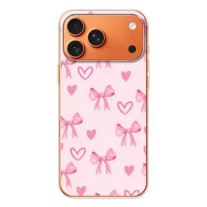 Чехол банты для Apple iPhone 18 Pro (Бантики и сердечки)