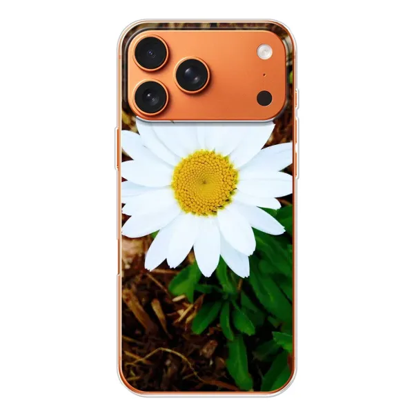 Чехол с рисунком «Белая ромашка» для Apple iPhone 18 Pro Чехол с рисунком «Белая ромашка» для Apple iPhone 18 Pro