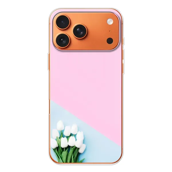 Чехол с рисунком «Белые тюльпаны» для Apple iPhone 18 Pro Чехол с рисунком «Белые тюльпаны» для Apple iPhone 18 Pro