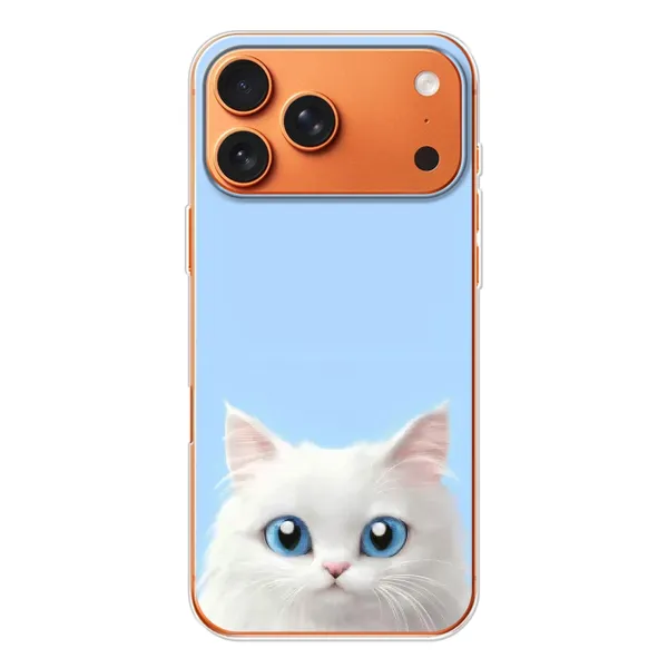 Чехол с рисунком «Белый кот» для Apple iPhone 18 Pro