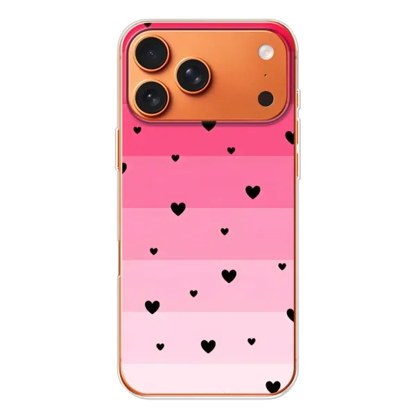 Чехол с рисунком «Чорные сердечки» для Apple iPhone 18 Pro Чехол с рисунком «Чорные сердечки» для Apple iPhone 18 Pro