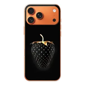Чехол с изображением вкусной еды для Apple iPhone 18 Pro (Чёрная клубника)