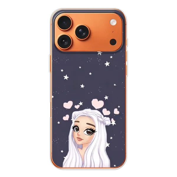 Чехол с рисунком «Девушка и сердечки» для Apple iPhone 18 Pro