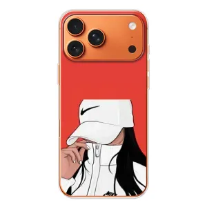 Силиконовый Чехол на Apple iPhone 18 Pro с картинкой Стильных Девушек (Девушка Nike)