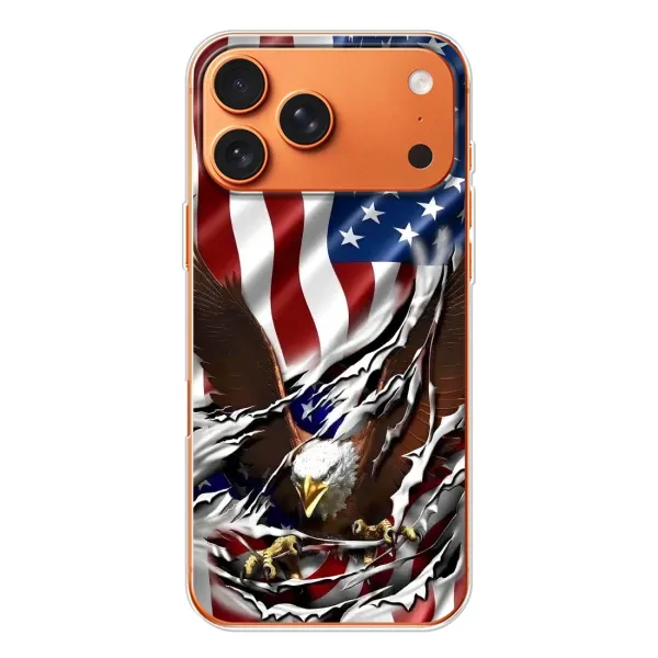 Чехол с рисунком «Флаг USA» для Apple iPhone 18 Pro Чехол с рисунком «Флаг USA» для Apple iPhone 18 Pro
