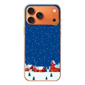 Силіконовий бампер на різдво для Apple iPhone 18 Pro (Місто в снігу)