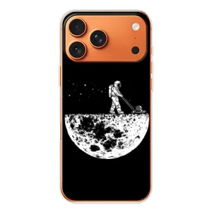 Силиконовый Чехол с принтом "Космонавты" на Apple iPhone 18 Pro (Космонавт)