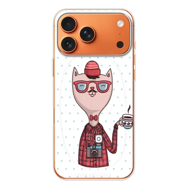 Чехол с рисунком «Кот аристократ» для Apple iPhone 18 Pro