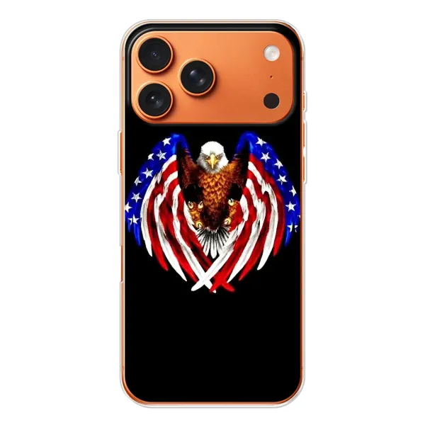 Чехол с рисунком «Крылья США» для Apple iPhone 18 Pro Чехол с рисунком «Крылья США» для Apple iPhone 18 Pro