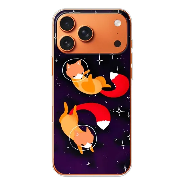 Чехол с рисунком «Лисы» для Apple iPhone 18 Pro