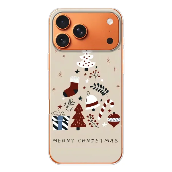 Чехол с рисунком «Merry Christmas» для Apple iPhone 18 Pro