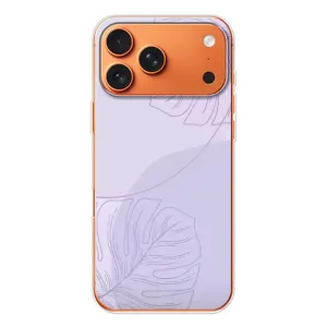 Чохол квітковий дизайн для Apple iPhone 18 Pro (Монстера фіолетова)