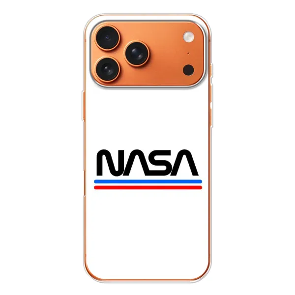 Чехол с рисунком «NASA на белом фоне» для Apple iPhone 18 Pro Чехол с рисунком «NASA на белом фоне» для Apple iPhone 18 Pro