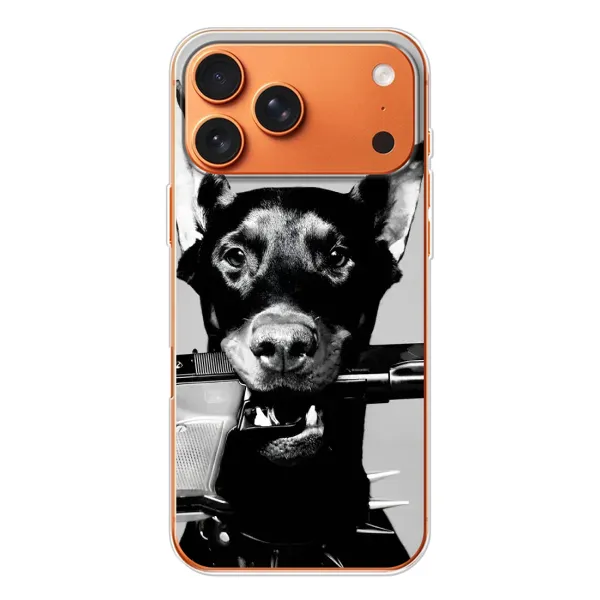 Чехол с рисунком «Опасный доберман» для Apple iPhone 18 Pro Чехол с рисунком «Опасный доберман» для Apple iPhone 18 Pro