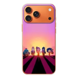 Силіконовый Чохол на Apple iPhone 18 Pro з картинкою Brawl Stars (Персонажі на заході сонця)