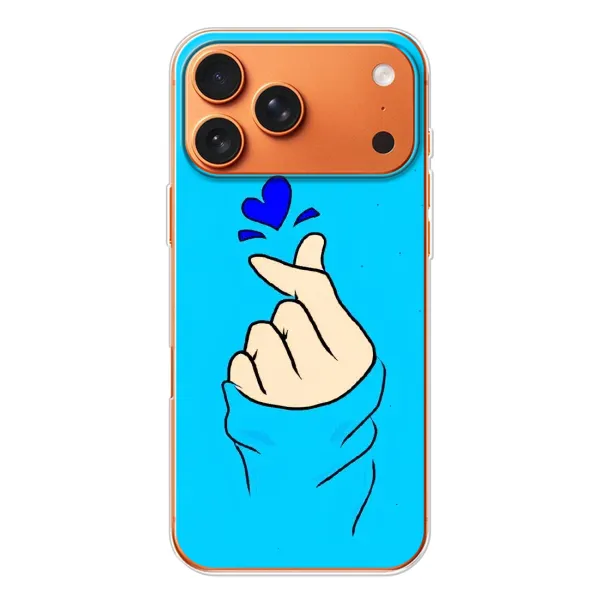 Чехол с рисунком «Сердце на синем» для Apple iPhone 18 Pro Чехол с рисунком «Сердце на синем» для Apple iPhone 18 Pro