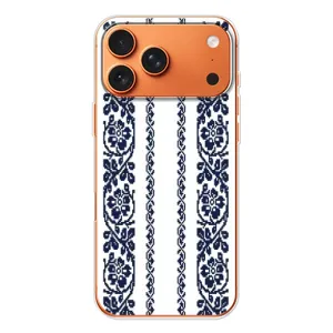 Силиконовый Чехол на Apple iPhone 18 Pro с картинкой Вышиванки (Синяя вышиванка)
