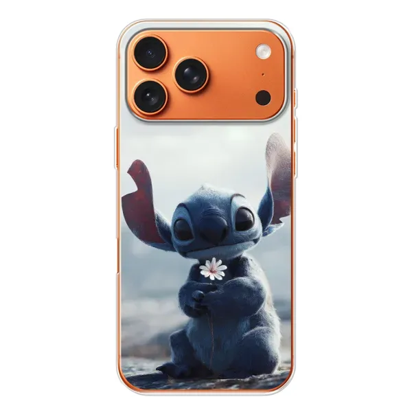 Чехол с рисунком «Стич с цветочком» для Apple iPhone 18 Pro Чехол с рисунком «Стич с цветочком» для Apple iPhone 18 Pro