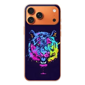 Силиконовый бампер с картинкой животных для Apple iPhone 18 Pro (Тигр-Арт)