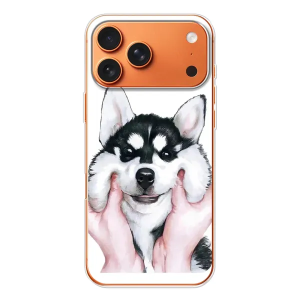 Чехол с рисунком «Собака Хаски» для Apple iPhone 18 Pro Чехол с рисунком «Собака Хаски» для Apple iPhone 18 Pro