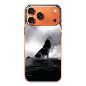 Чехол с Волком на Apple iPhone 18 Pro (Волк и луна)