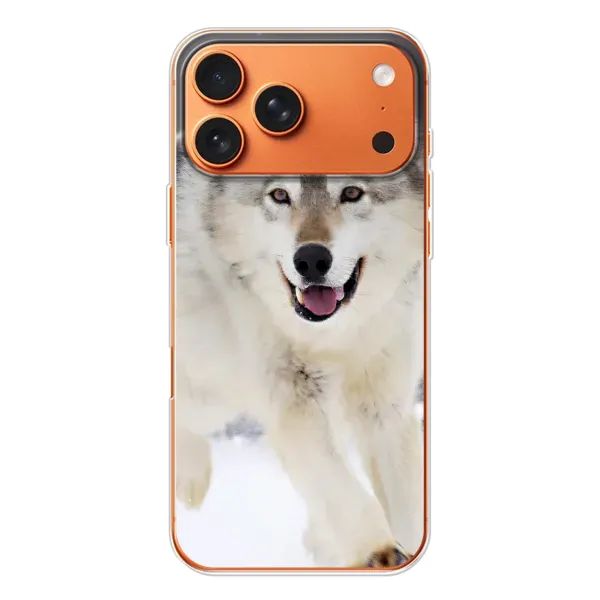 Чехол с рисунком «Волк на снегу» для Apple iPhone 18 Pro Чехол с рисунком «Волк на снегу» для Apple iPhone 18 Pro