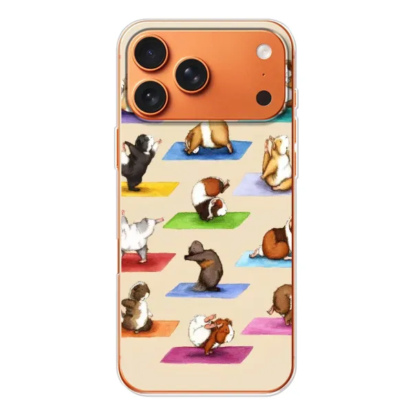 Чехол с рисунком «Ёга свинок» для Apple iPhone 18 Pro Чехол с рисунком «Ёга свинок» для Apple iPhone 18 Pro