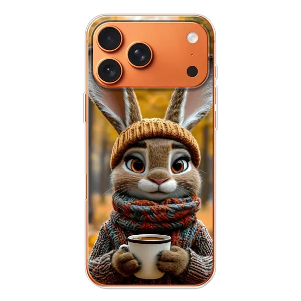 Чехол с рисунком «Зайчик с кофе» для Apple iPhone 18 Pro