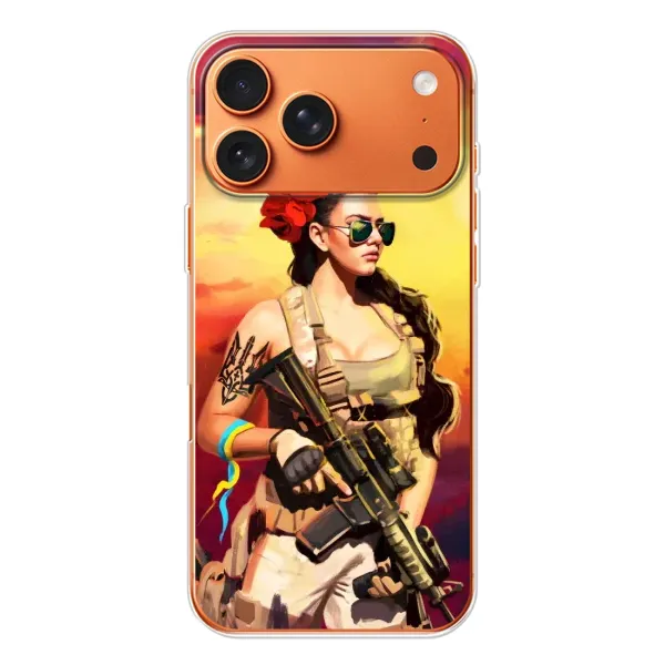 Чехол с рисунком «Женщина солдат» для Apple iPhone 18 Pro Чехол с рисунком «Женщина солдат» для Apple iPhone 18 Pro
