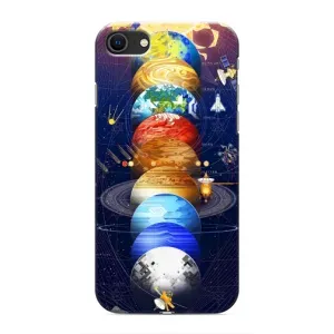 Чехол (ТПУ) с планетами на iPhone 8 (Арт планети)