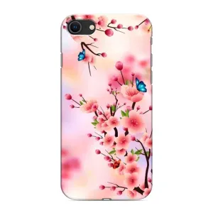 Чехол с принтом САКУРЫ на iPhone 8 (Бабочки на сакуре)