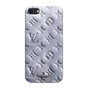 Текстурный Чехол Louis Vuitton для Айфон 8 (Белый ЛВ)