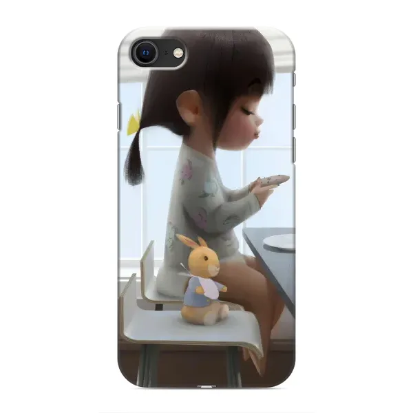 Чехол с рисунком «Девочка с игрушкой» для iPhone 8