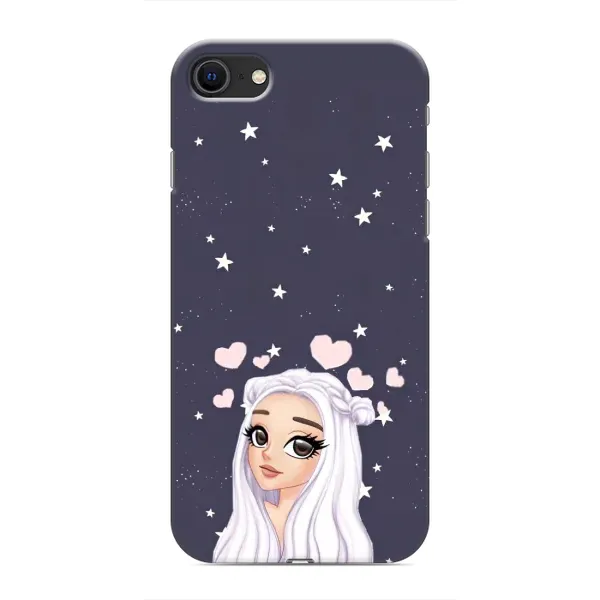 Чехол с рисунком «Девушка и сердечки» для iPhone 8