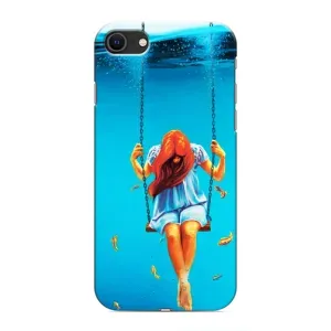 Чехол Стильные девушки на iPhone 8 (Девушка на качели)