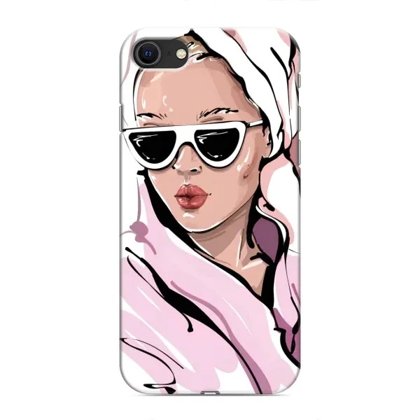Чехол с рисунком «Девушка в халате» для iPhone 8
