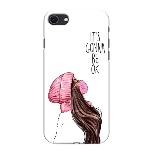 Чехол с рисунком «Девушка в маске» для iPhone 8