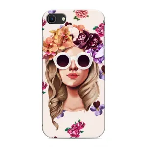 Чехол с картинкой Модные Девчонки iPhone 8 (Девушка в очках)