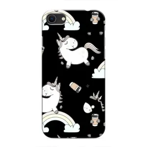 Чехол Unicorn на iPhone 8 (Единорог с кофе)