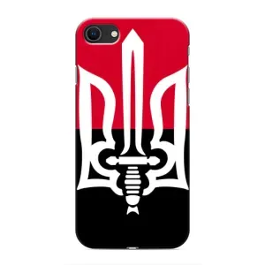 Чехлы УПА (Красно-Чёрный) на iPhone 8 (Герб Украины)