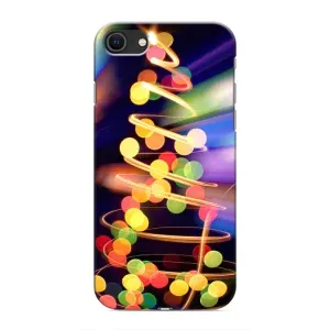 Чехол Новогодняя Елка на iPhone 8 (Гирлянды)