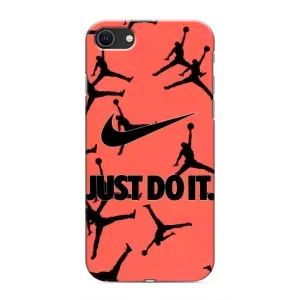Силиконовый Чехол Nike Air Jordan на Айфон 8 (Just Do It)