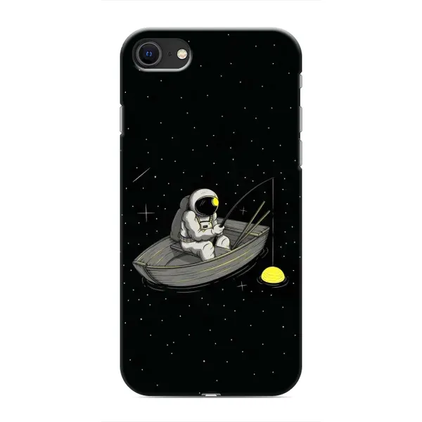 Чехол с рисунком «Космонавт на рыбалке» для iPhone 8