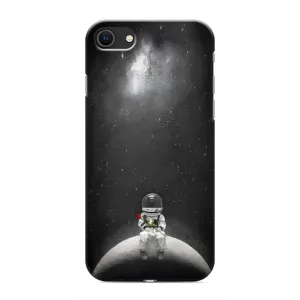 Силиконовый Чехол с принтом "Космонавты" на iPhone 8 (Космонавт романтик)