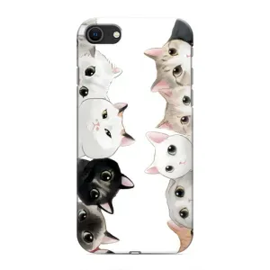 Силіконовий чохол з котиком для iPhone 8 (Коти)